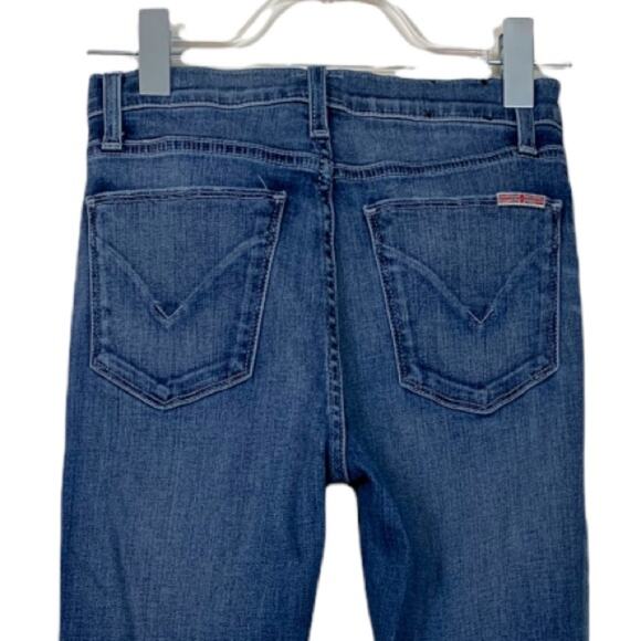 Hudson Jeans Barbara High Waist Medium Wash Raw Hem Skinny Ankle Jeans Size 26 - Picture 6 of 12